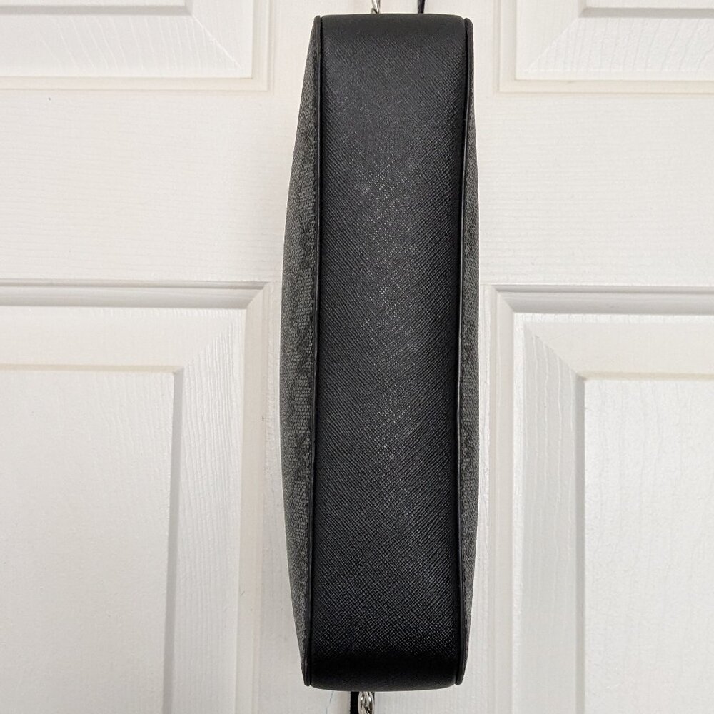 Michael Kors Jet Set Large East West Crossbody Black MK Signature . - Picture 8 of 15